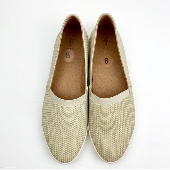 frye leather slip on shoes